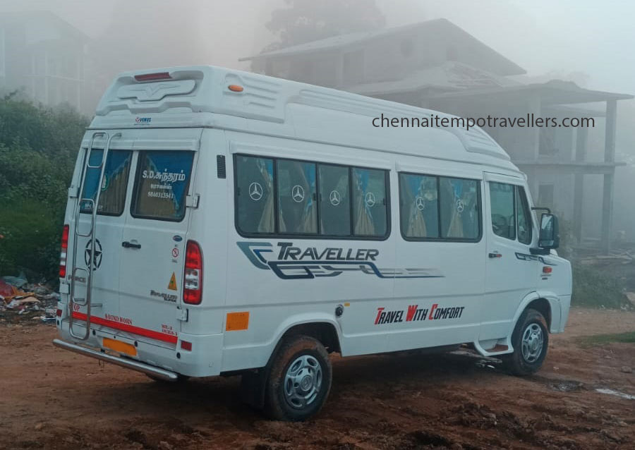 12 Seater Tempo Traveller Side View