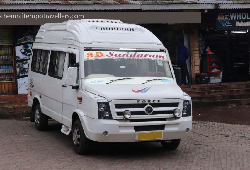 16 Seater Tempo Traveller Front View