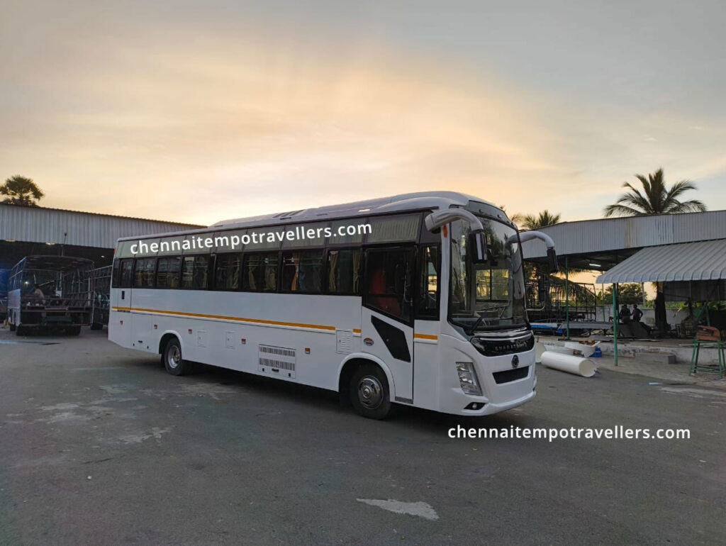 36-seater-rental-bharat-benz-bus-window-view